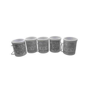(5) Color your Own Plastic Mugs Father's Day